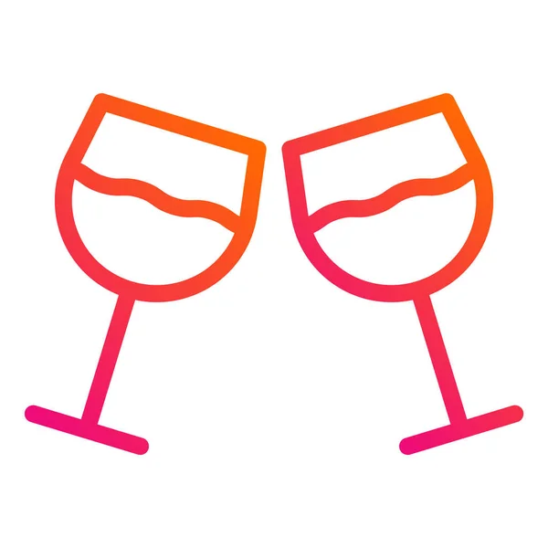 Wine Glass Vector Icon Design Illustration — Stock Vector