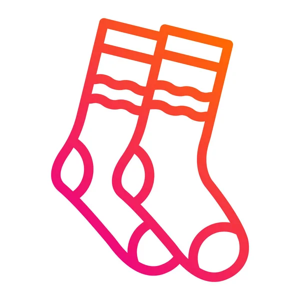 Sokken Vector Icon Ontwerp Illustratie — Stockvector