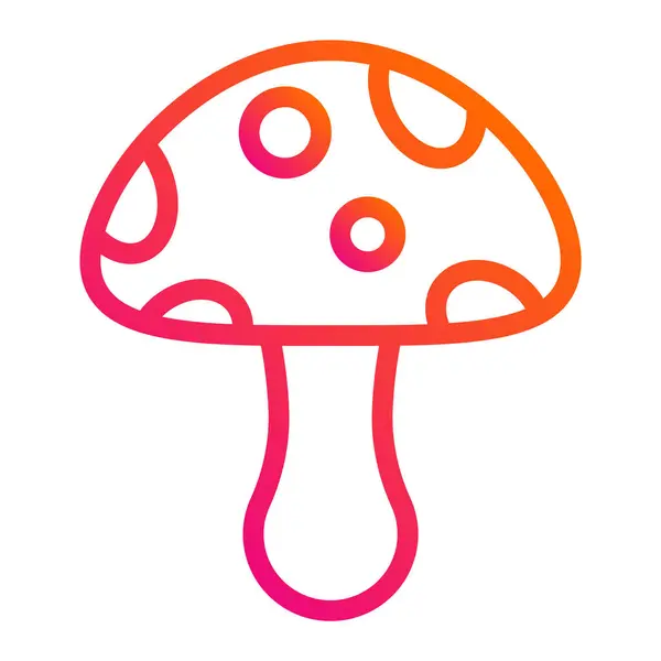 Illustration Conception Icône Vectorielle Champignon — Image vectorielle