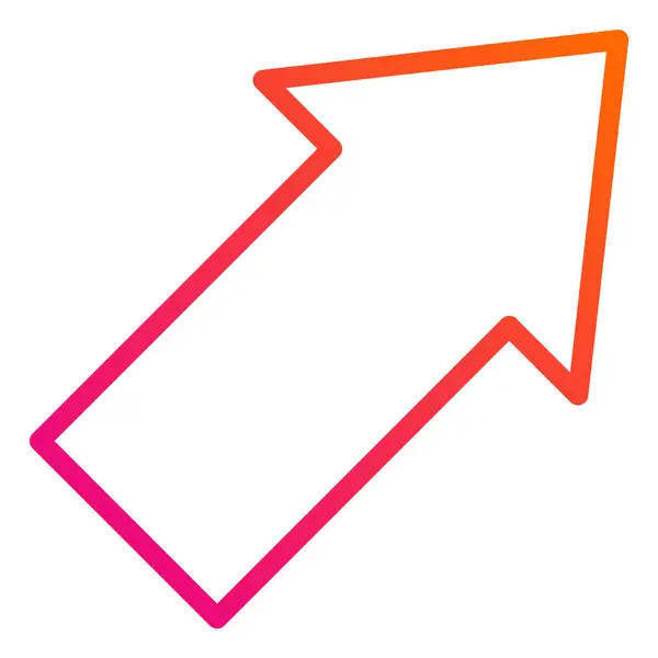 Flecha Diagonal Vector Icono Ilustración Diseño — Vector de stock