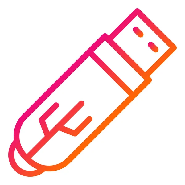 Pen Drive Vector Icon Design Illustration — Stock Vector