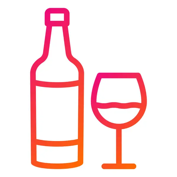 Wine Bottle Vector Icon Design Illustration — Stock Vector