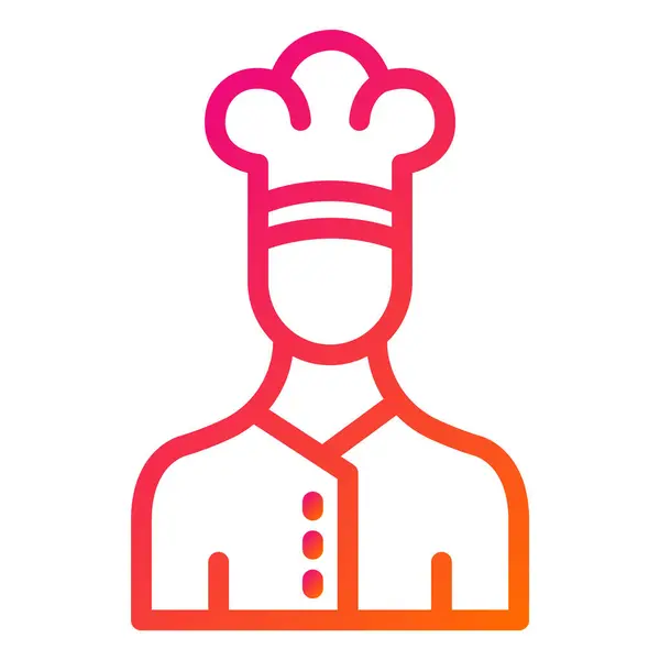 Ilustração Projeto Ícone Vetor Chef — Vetor de Stock