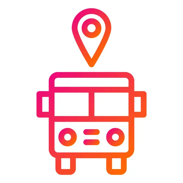 Stazione Degli Autobus Vector Icon Design Illustrazione — Vettoriale Stock