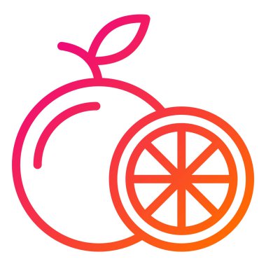 Turuncu Vektör Simgesi Tasarım Çizimi