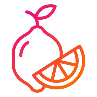 Lemon Vektör Simgesi Tasarım İllüstrasyonu