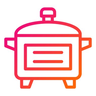 Cooker Vektör Simgesi Tasarım İllüstrasyonu
