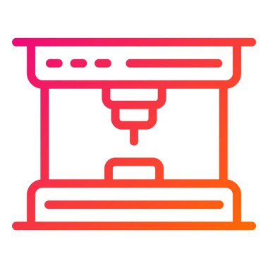 Kahve Üreticisi Vektör Simgesi Tasarım İllüstrasyonu