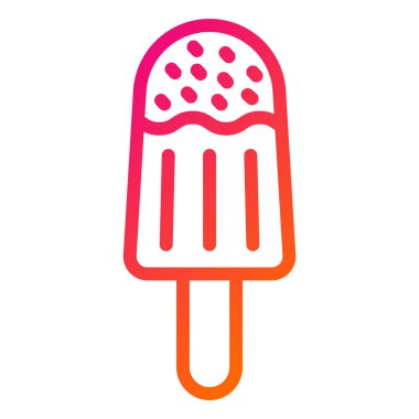 Dondurma Vektör Simgesi Tasarım Çizimi