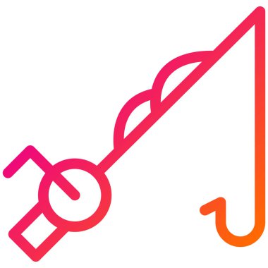 Balıkçılık Vektörü Simgesi Tasarım İllüstrasyonu