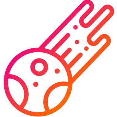 Meteor Vektörü Simgesi Tasarım İllüstrasyonu