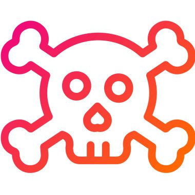 Kurukafa Vektörü Simgesi Tasarım İllüstrasyonu