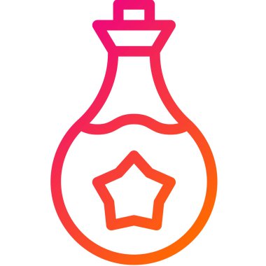 İksir Vektörü Simgesi Tasarım İllüstrasyonu