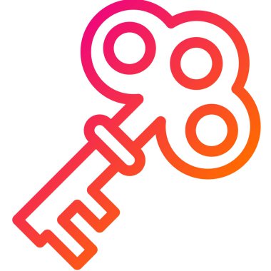 Anahtar Vektörü Simgesi Tasarım İllüstrasyonu