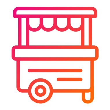 Sokak Gıda Vektörü Simgesi Tasarım Çizimi