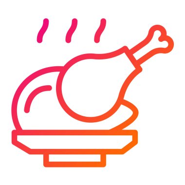 Kızarmış tavuk vektör simgesi tasarım tasarımı