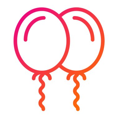 Balonlar Vektör Simgesi Tasarım İllüstrasyonu