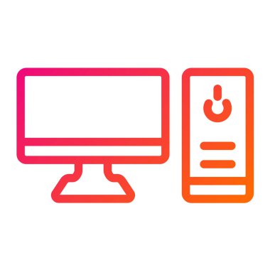 Bilgisayar Vektörü Simgesi Tasarım İllüstrasyonu