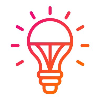 Liderlik Ampul Vektör Simgesi Tasarım İllüstrasyonu