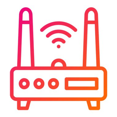 Wifi router Vektör Simgesi Tasarım İllüstrasyonu