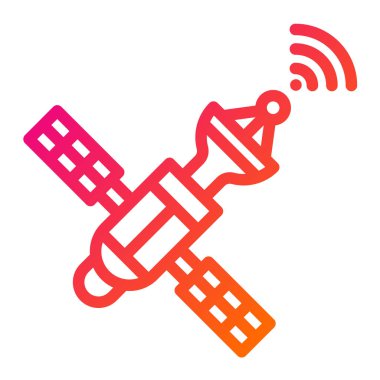 Uydu Vektör Simgesi Tasarım İllüstrasyonu