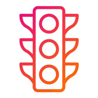 Trafik Işığı Vektör Simgesi Tasarım İllüstrasyonu