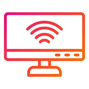 Kablosuz Bağlantı Vektör Simgesi Tasarım İllüstrasyonu