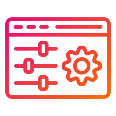 Yapılandırma Vektörü Simgesi Tasarım İllüstrasyonu