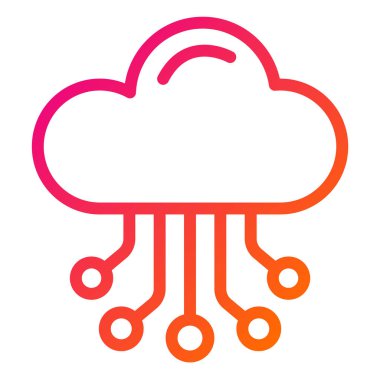 Bulut Sunucusu Vektör Simgesi Tasarım İllüstrasyonu