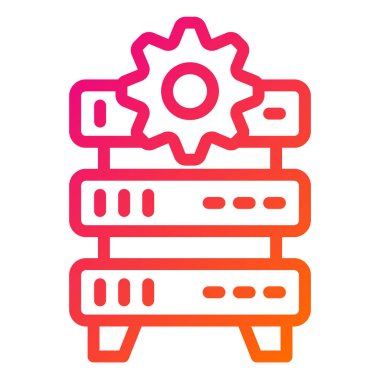 Sunucu Trafik Vektörü Simgesi Tasarım İllüstrasyonu