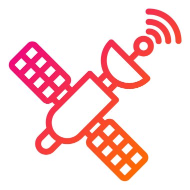 Uydu Vektör Simgesi Tasarım İllüstrasyonu