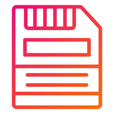 Disket Vektör Simgesi Tasarım İllüstrasyonu