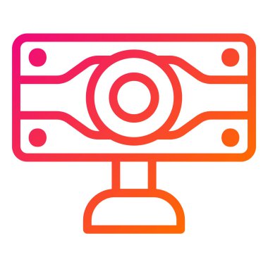 Webcam Vektör Simgesi Tasarım İllüstrasyonu