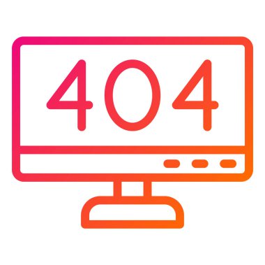 404 Hata Vektörü Simgesi Tasarım İllüstrasyonu