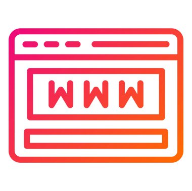 Web Sitesi Vektör Simgesi Tasarım İllüstrasyonu