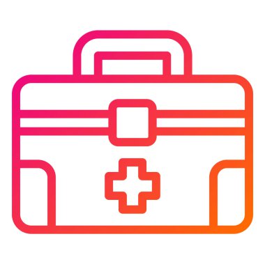 İlk Yardım Kiti Vektör Simgesi Tasarım İllüstrasyonu