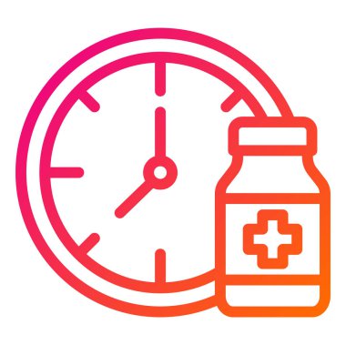 Saat Vektörü Simgesi Tasarım İllüstrasyonu