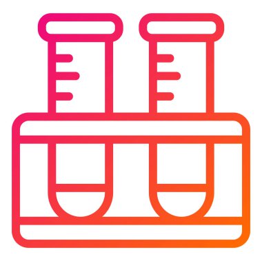 Test Tüpleri Vektör Simgesi Tasarım İllüstrasyonu