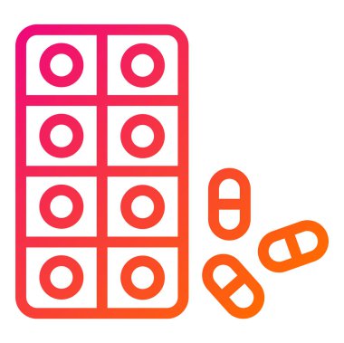 İlaç Vektörü Simgesi Tasarım İllüstrasyonu