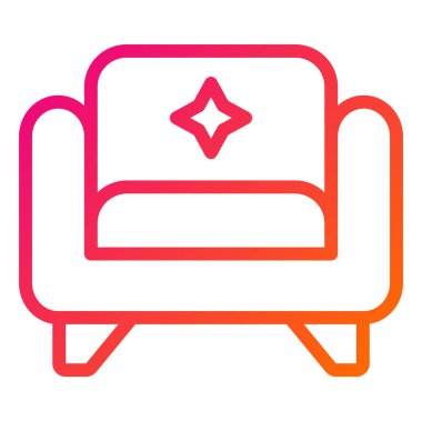 Kol Koltuğu Vektörü Simgesi Tasarım İllüstrasyonu