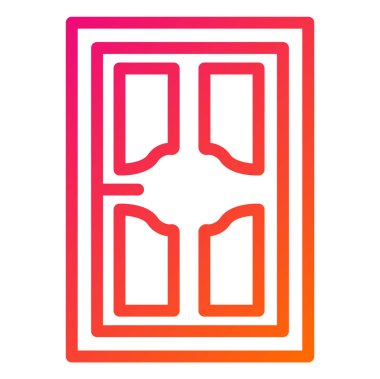 Kapı Vektörü Simgesi Tasarım İllüstrasyonu