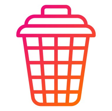 Çamaşır Sepeti Vektör Simgesi Tasarım İllüstrasyonu