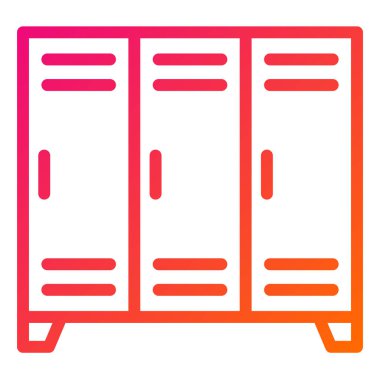 Dolap Vektörü Simgesi Tasarım İllüstrasyonu