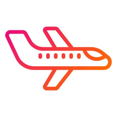 Düzlem Vektörü Simgesi Tasarım Çizimi