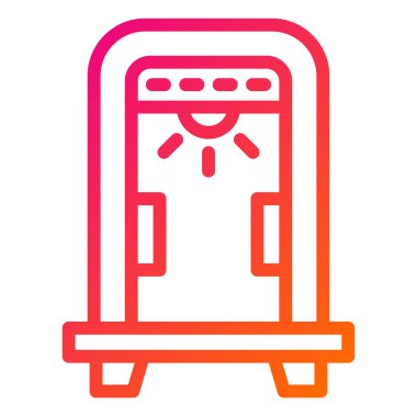 Metal Detektörü Vektör Simgesi Tasarım İllüstrasyonu