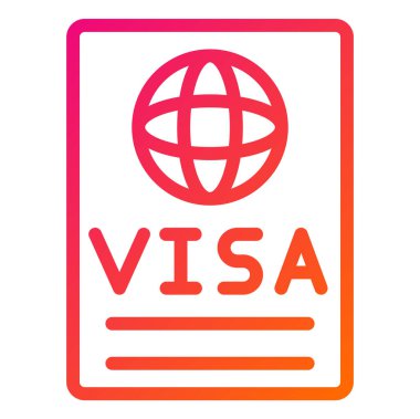 Visa Vector Simgesi Tasarım İllüstrasyonu