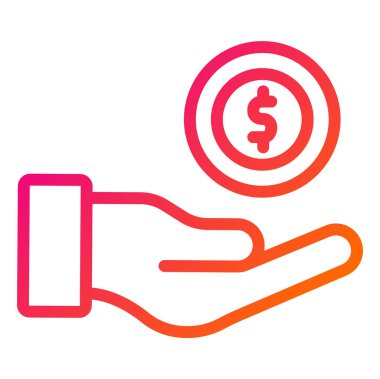 Bağış Vektörü Simgesi Tasarım İllüstrasyonu