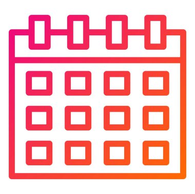 Takvim Vektörü Simgesi Tasarım İllüstrasyonu