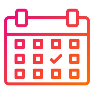 Takvim Vektörü Simgesi Tasarım İllüstrasyonu