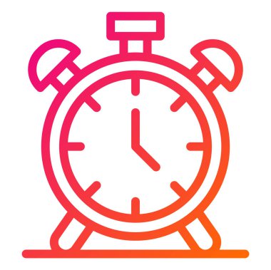 Alarm Saati Vektör Simgesi Tasarım İllüstrasyonu